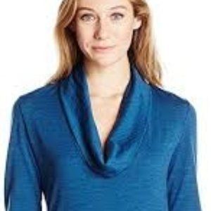 Icebreaker 100% merino cowl neck Iris top